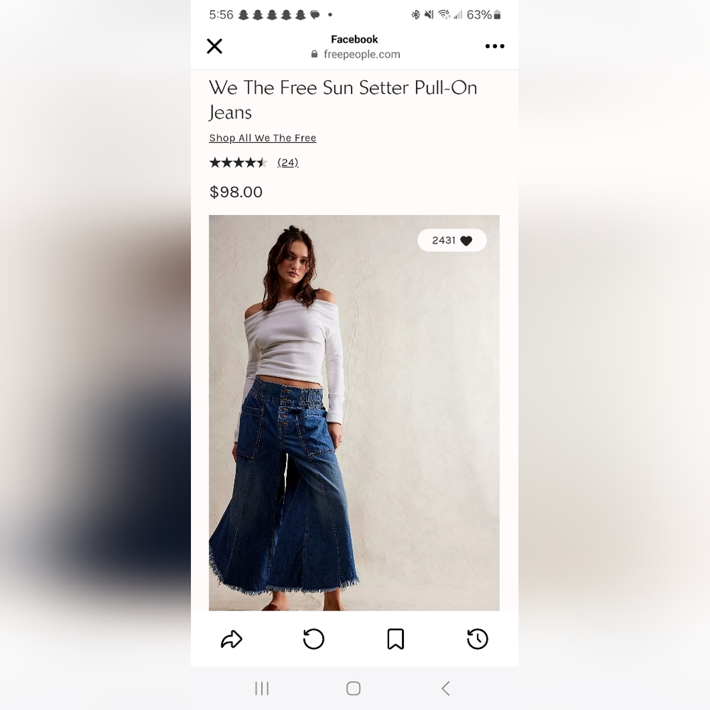 We The Free Sun Setter Pull-On Jeans